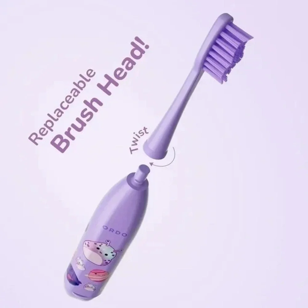 Ordo Sonic Kids Battery Toothbrush - Purple Squishmallows Daxxon -For Kids/Girls